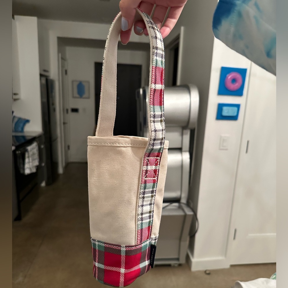 Lands End Plaid Canvas Wine Holder